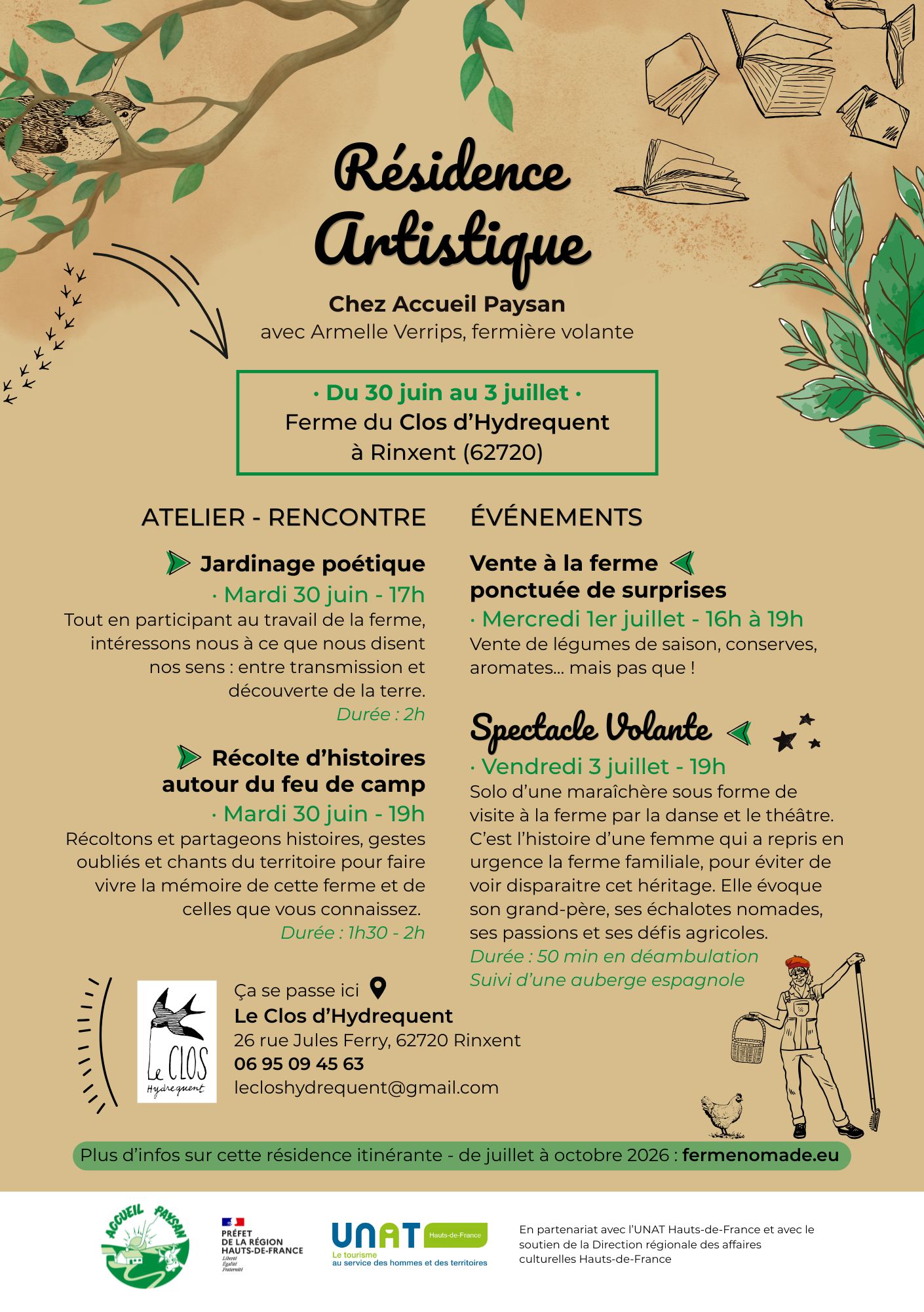 Clos d&rsquo;Hydrequent programme