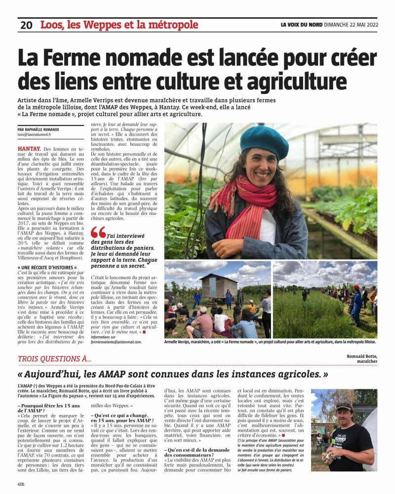 La Ferme nomade est lancée pour créer des liens entre culture et agriculture